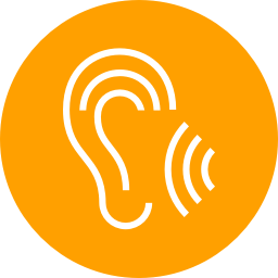 Icon of an ear listening